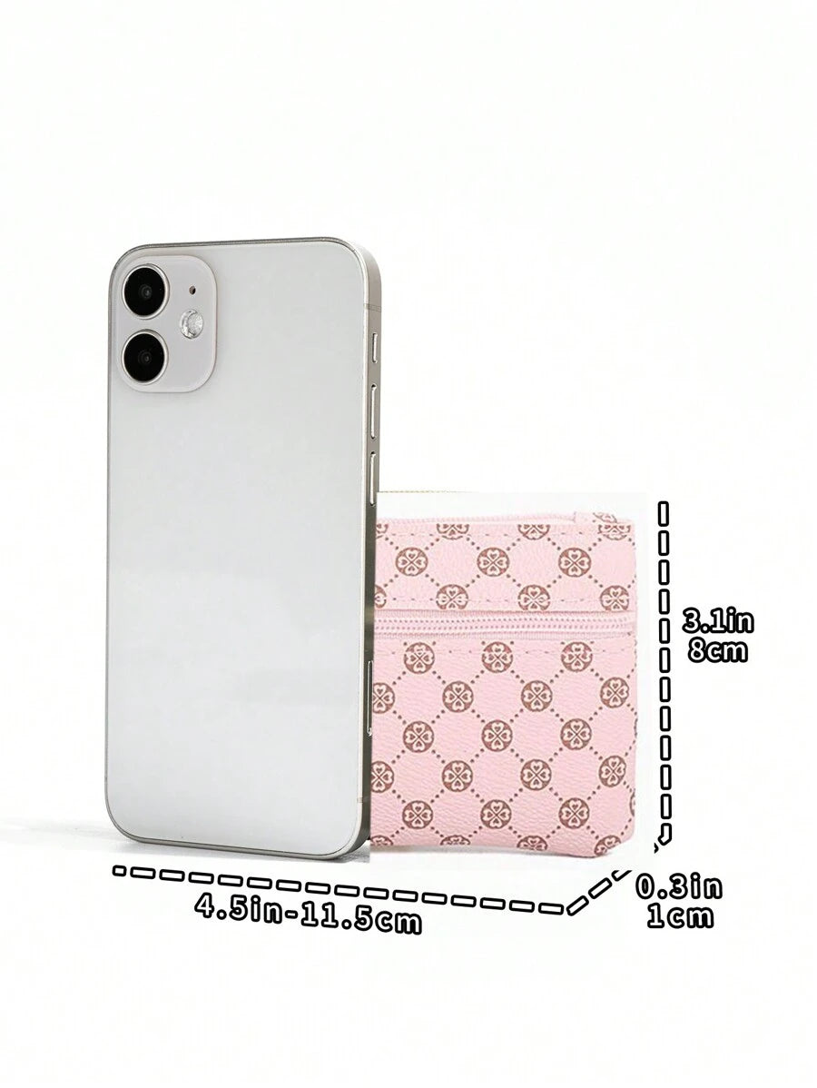 10151 1t-002 Monedero Mini Con Doble Cremallera Y Llavero Ligero