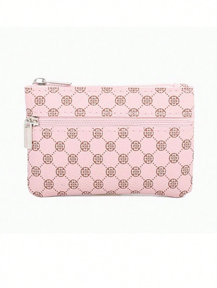 10151 1t-002 Monedero Mini Con Doble Cremallera Y Llavero Ligero