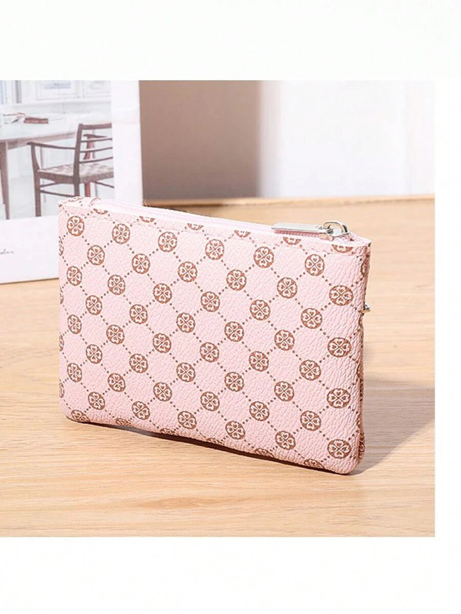 10151 1t-002 Monedero Mini Con Doble Cremallera Y Llavero Ligero