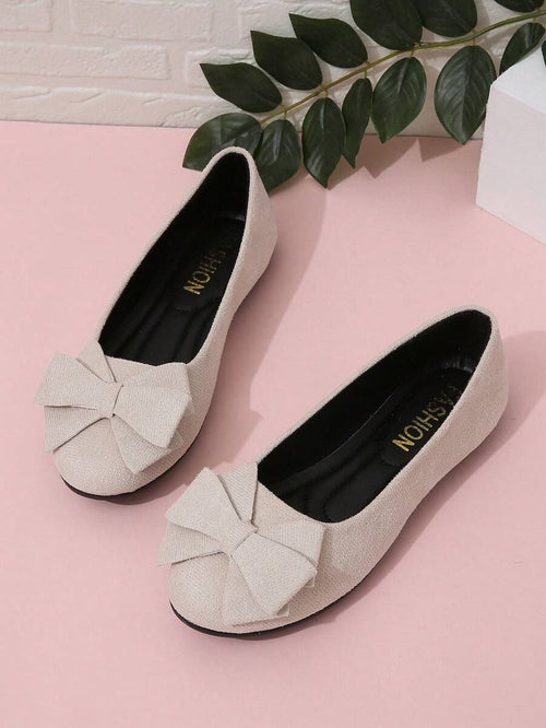 10636 T-001 Bailarinas de mujeres de moda beige punta redonda