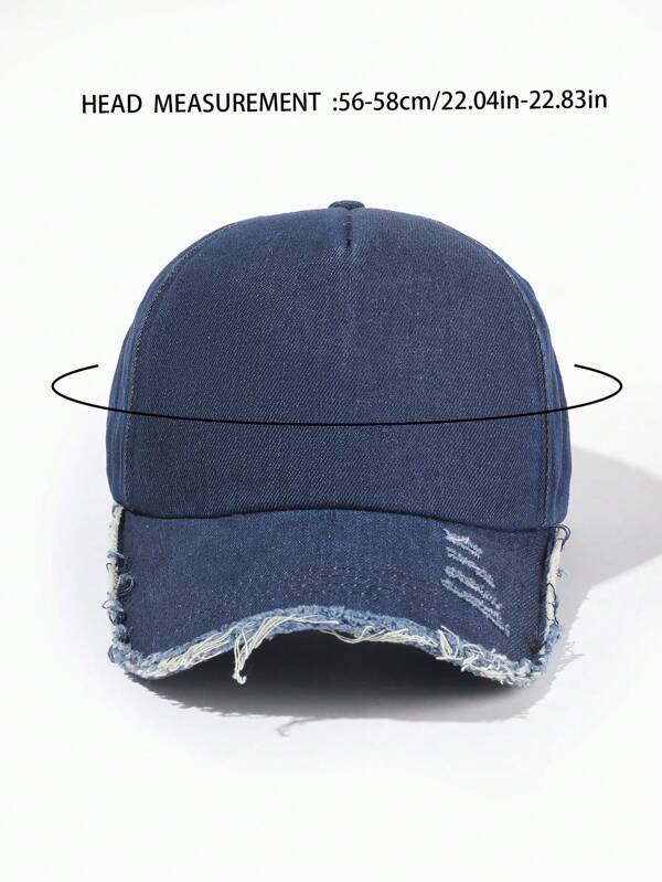 5630 2a-01-13 Gorra de béisbol exterior aplicable mezclilla roto