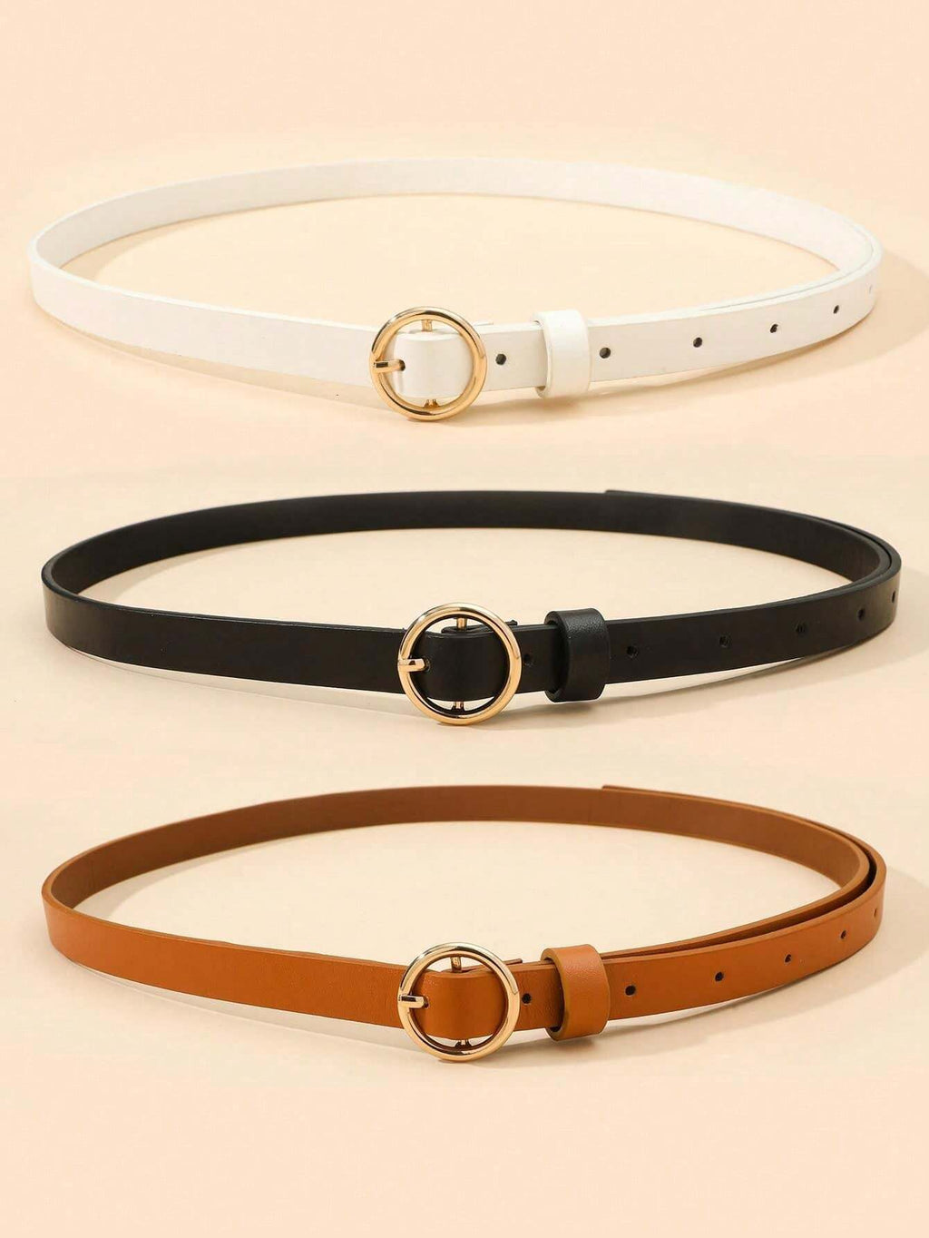 10206 1a-026 Cinturón elegante con circular hebilla