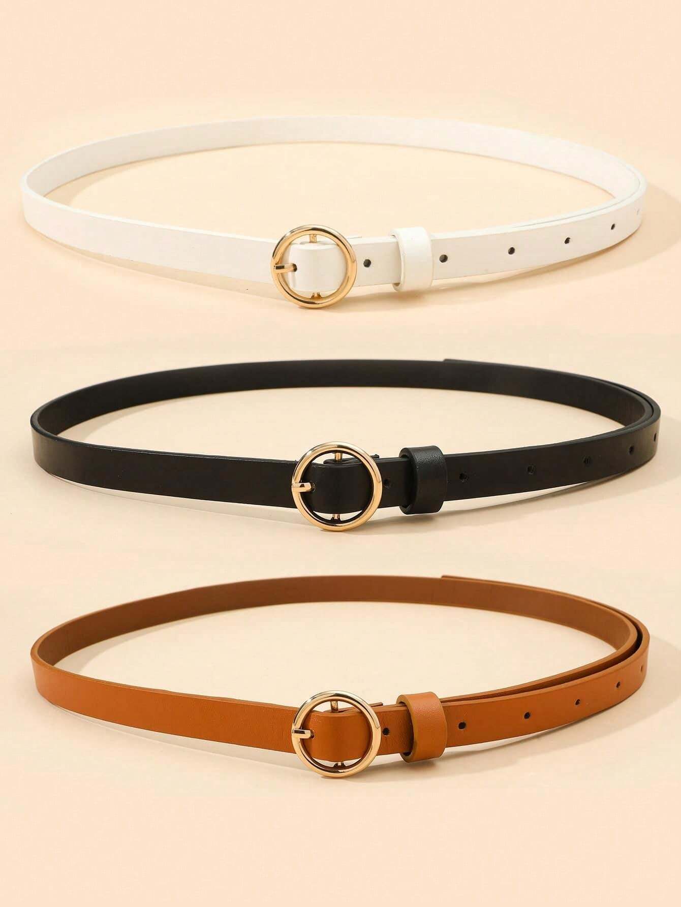 10206 1a-026 Cinturón elegante con circular hebilla