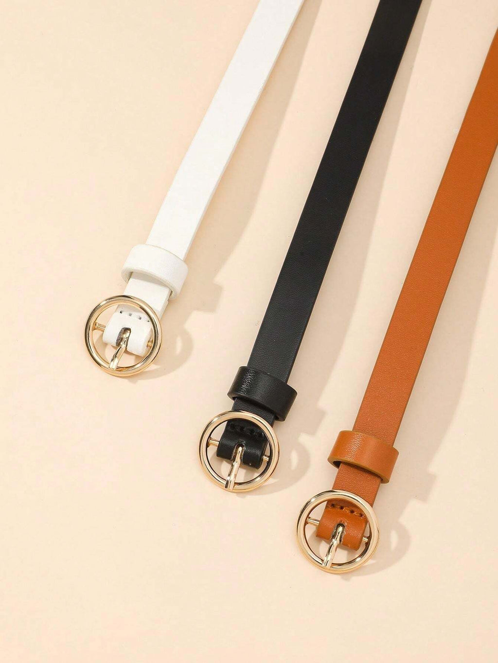 10206 1a-026 Cinturón elegante con circular hebilla