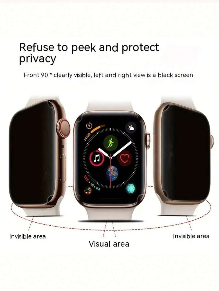 13948 2t-342 Película templada 2 piezas anti-mirada compatible con el reloj de Apple Series 1/2/3