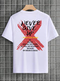 6995 1a-014 Hombres Camiseta con estampado de slogan