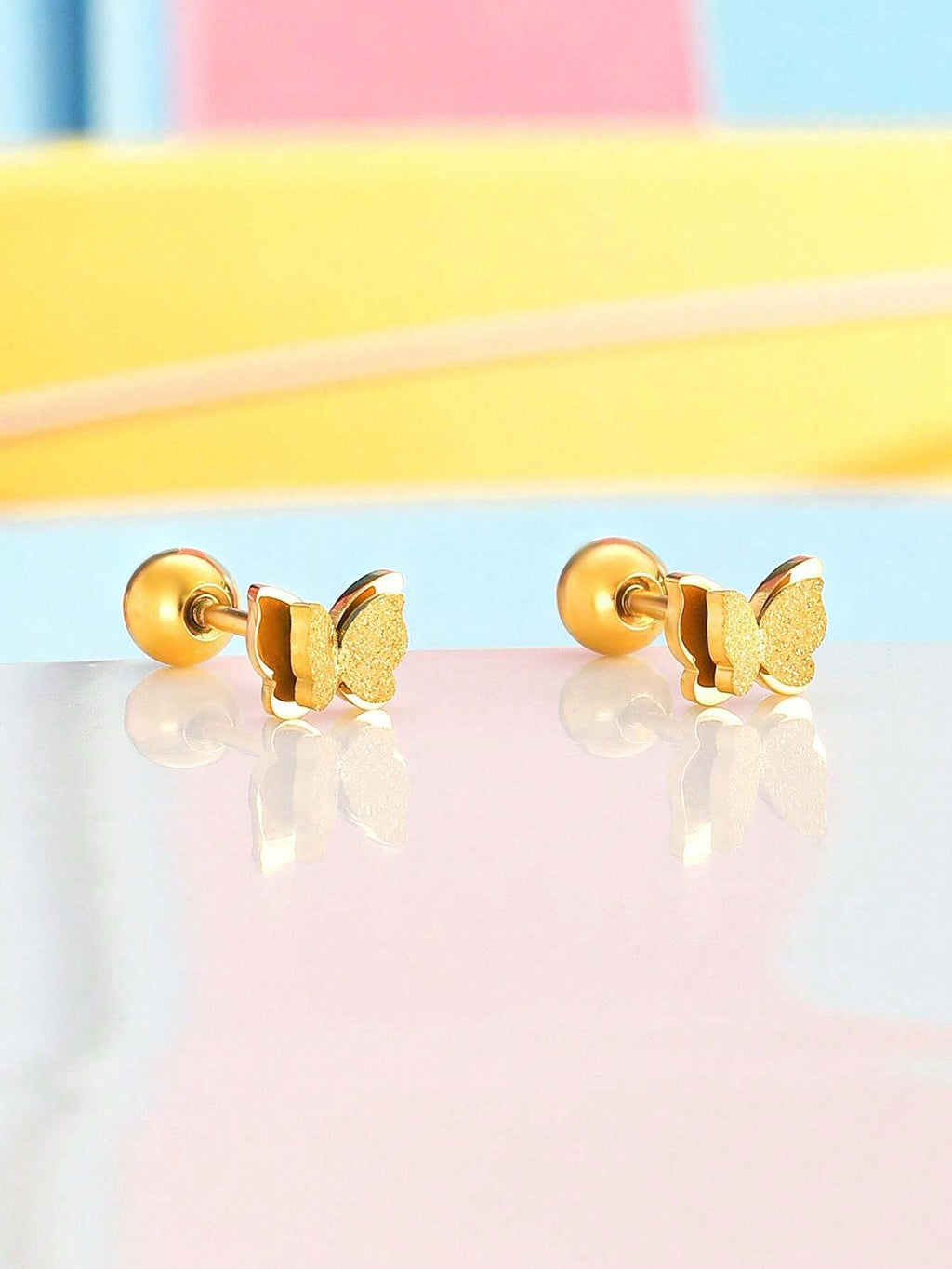 15144 1b-037 Pendientes diseño mariposa 2 Pzas