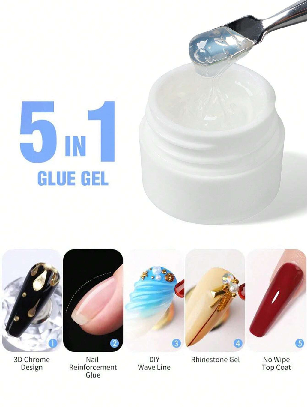 18348 1b-053 Gel Adhesivo 5 En 1 1 Pza