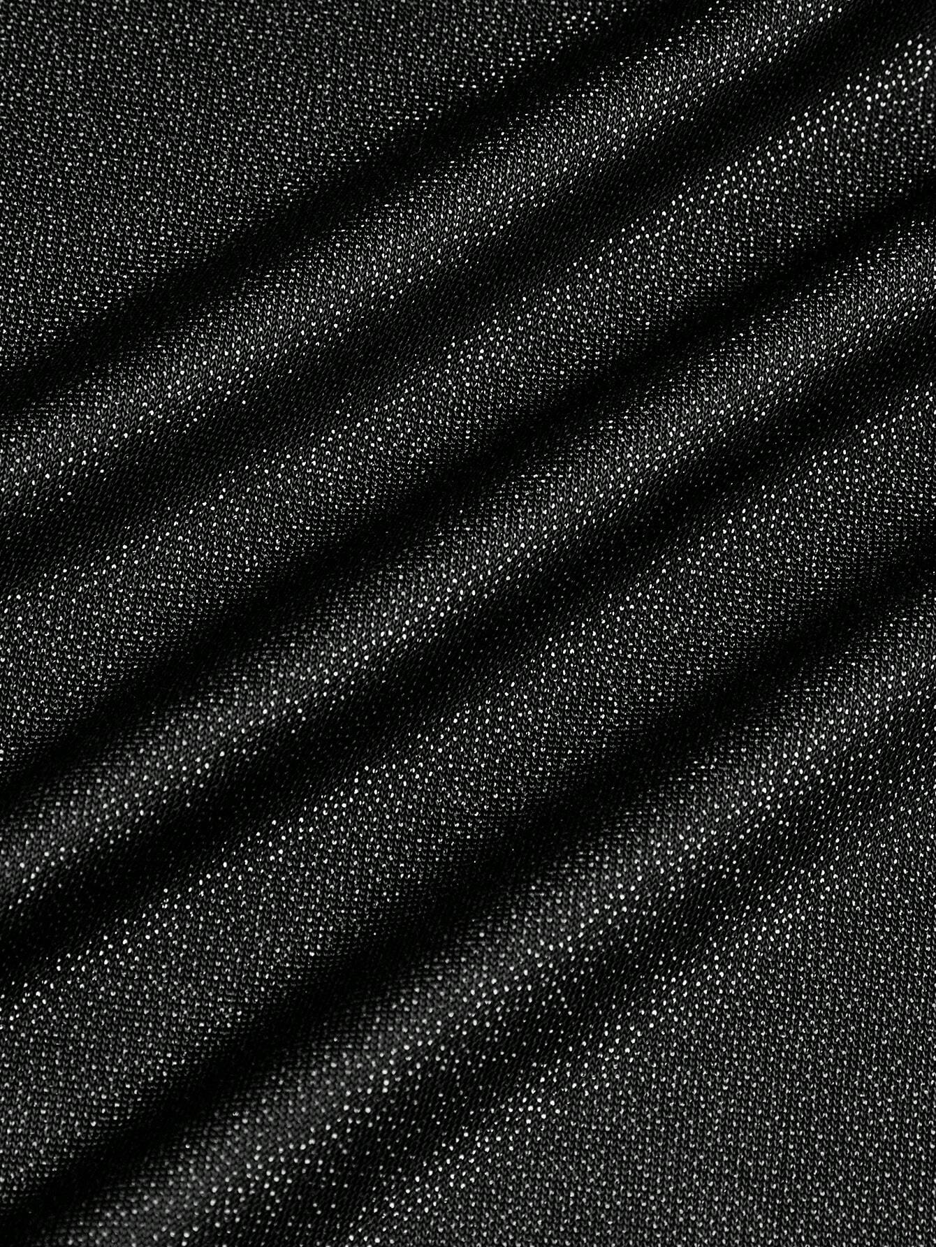 9001 1t-006 Polo con cremallera media de color metálico