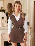 9745 1t-007 Camisa + Vestido 2 pzs sin cinturón dos piezas
