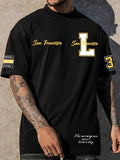 18844 1a-047 Camiseta con estampado de slogan 1 Pza