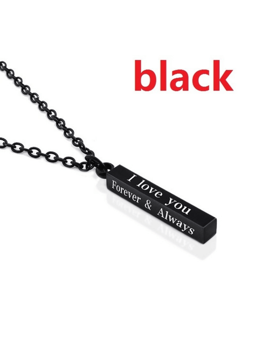 5886 1b-005 Collar Colgante Unisex Diseño Creativo Y Elegante 'i Love You'