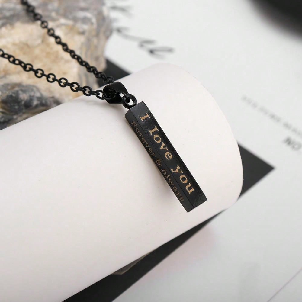 5886 1b-005 Collar Colgante Unisex Diseño Creativo Y Elegante 'i Love You'