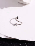 5885 1b-070 Anillo De Labios Creativo En Forma De Cono De Acero Inoxidable Plateado