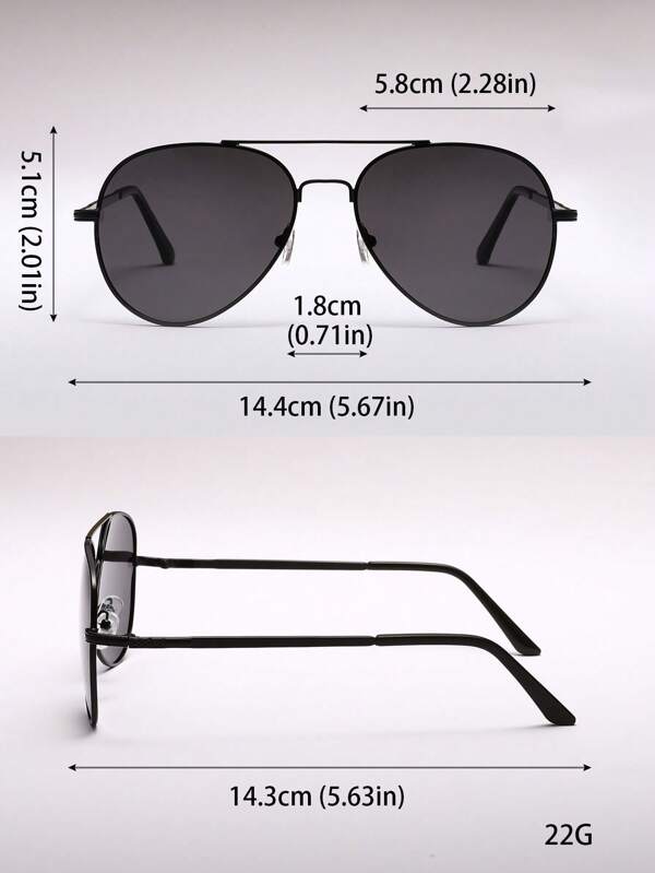 7144 a07-07 Set 2 Pares De Gafas De Sol De Piloto De Moda