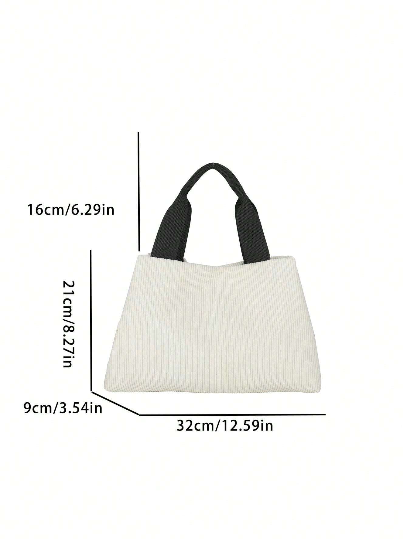 8470 b02-01 Bolso bandolera de pana de color sólido casual para mujer