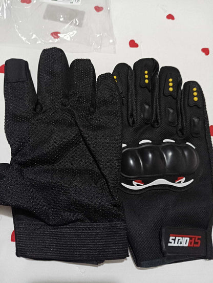 5761 a01-08 Par Guantes de ciclismo pleno con concha dura protección