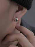 5591 a10-08 Pendientes negro con blanco de rayas