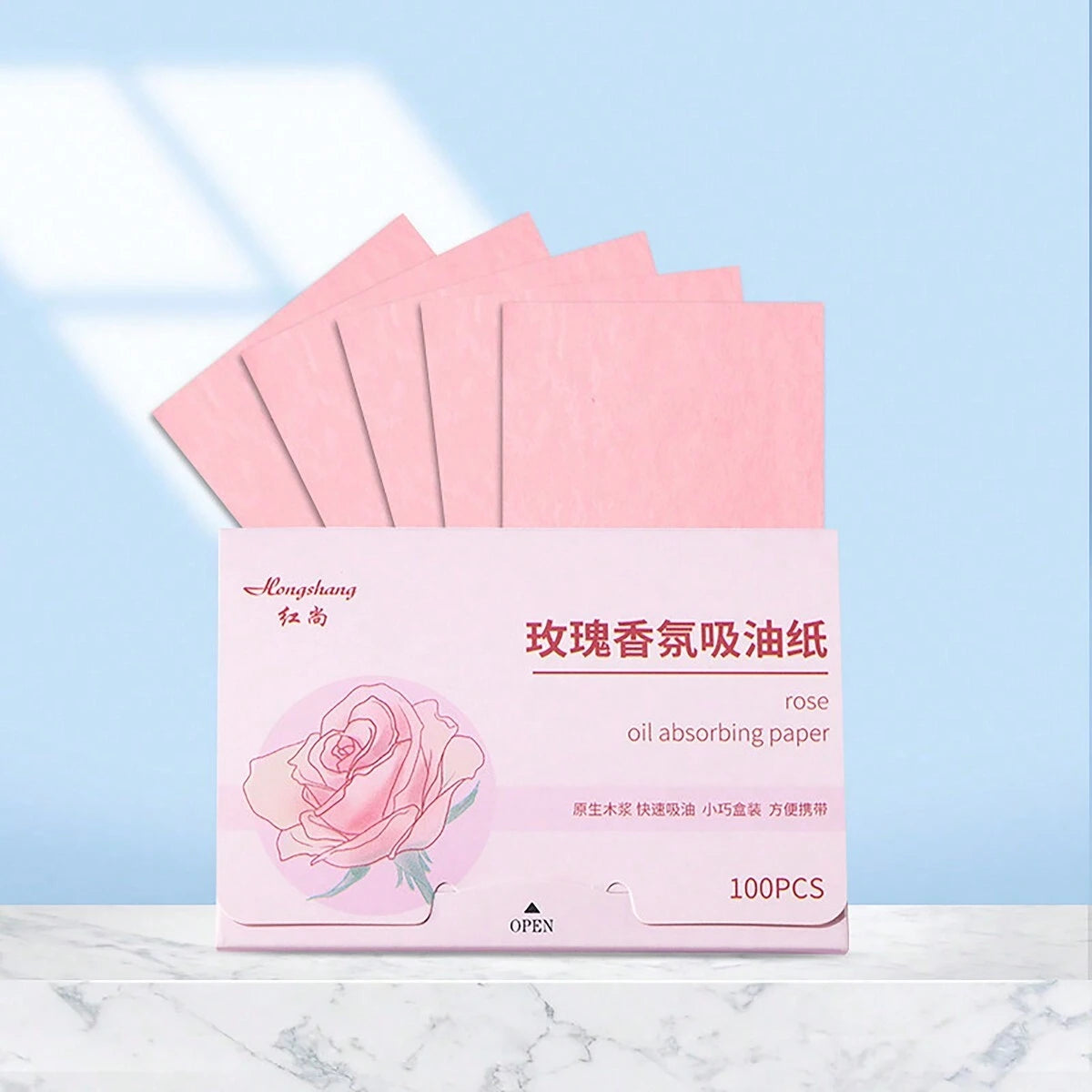 5657 100 piezas cara Papel secante de aceite portátil Toallitas faciales Limpiador Facial control de grasa absorbente de aceite servilleta Herramientas de maquillaje