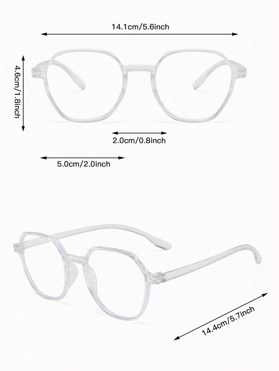 9032 a01-07 Un Par De Gafas Antiluz Azul Con Forma De Polígono
