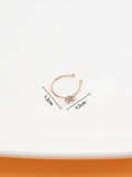 5889 b01-01 Aro para la nariz rosado con diamante de imitación con diseño de flor para mujeres