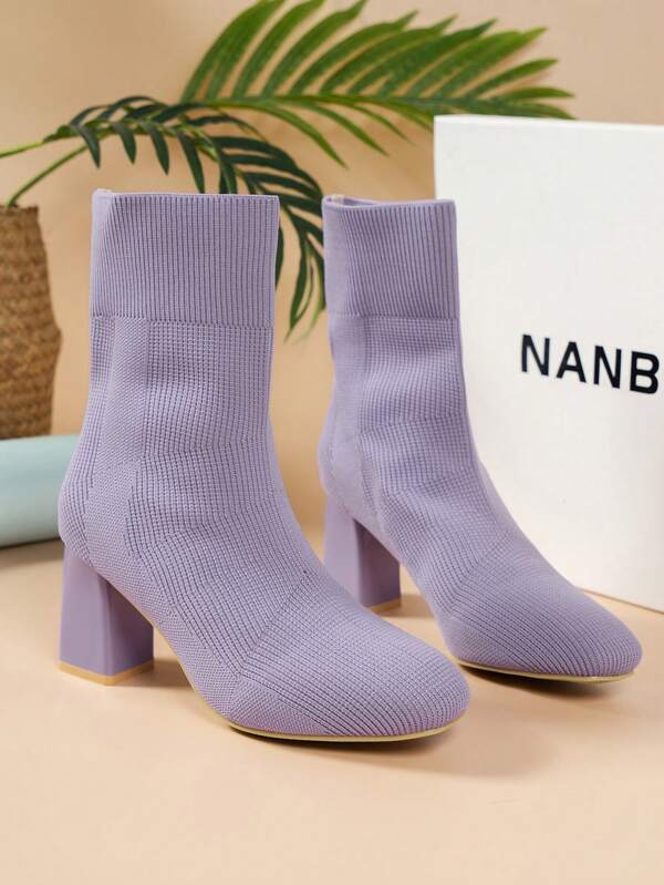 7745 1c-026 Botas De Moda Tejidas Para Mujer