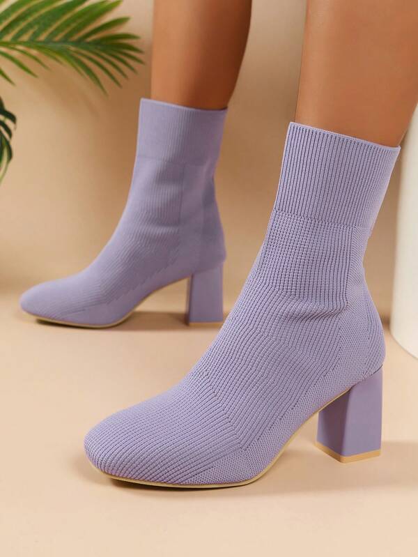 7745 1c-026 Botas De Moda Tejidas Para Mujer