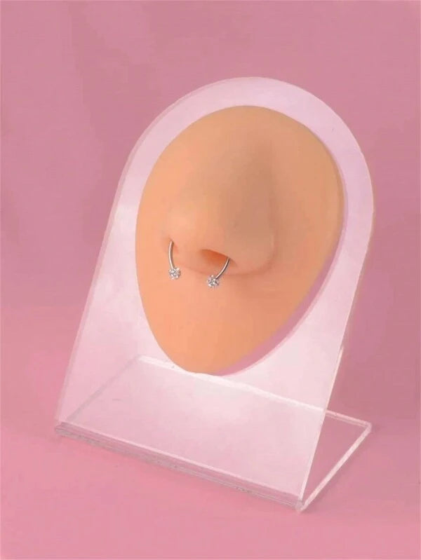 6589 1b-071 Aro para la nariz moda de acero inoxidable con diseño de diamante de imitación para mujeres para decoración diaria