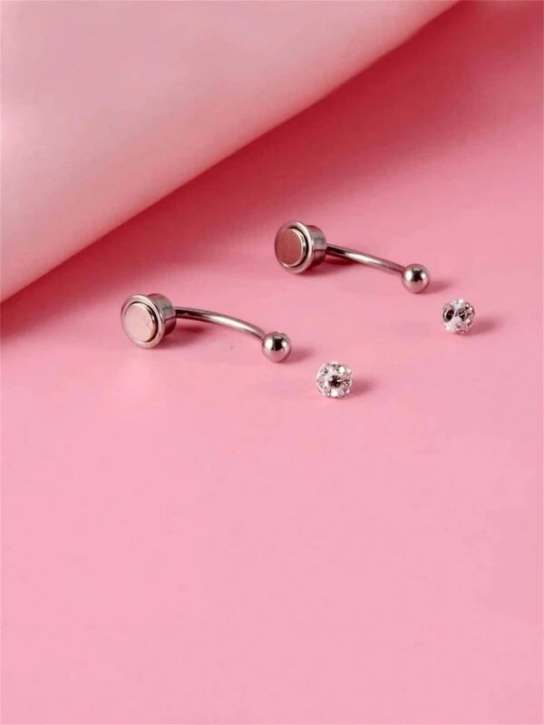 6589 1b-071 Aro para la nariz moda de acero inoxidable con diseño de diamante de imitación para mujeres para decoración diaria