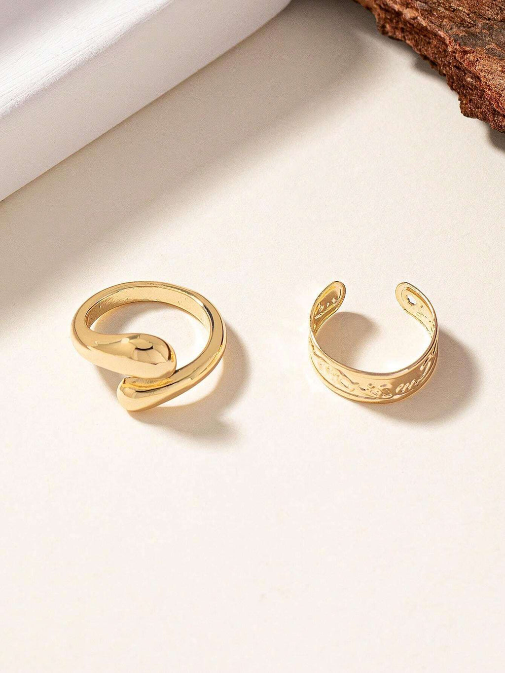 11232 1b-052 Set Anillo De Dedo Del Pie Vintage 2 Pzas