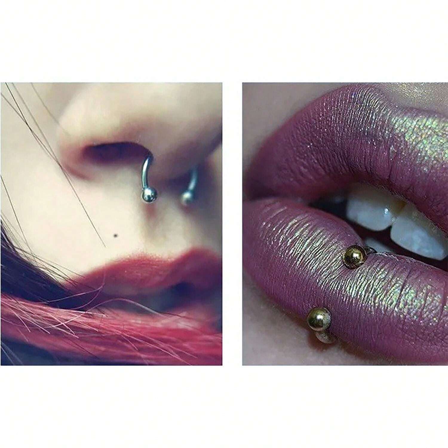 5891 a10-22 Set 3 Piezas/set Minimalista De Piercing De ACERO INOXIDABLE