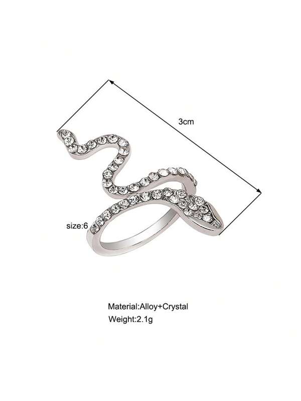 7193 b03-12 Un Anillo De Serpiente Pequeña Y Sinuosa