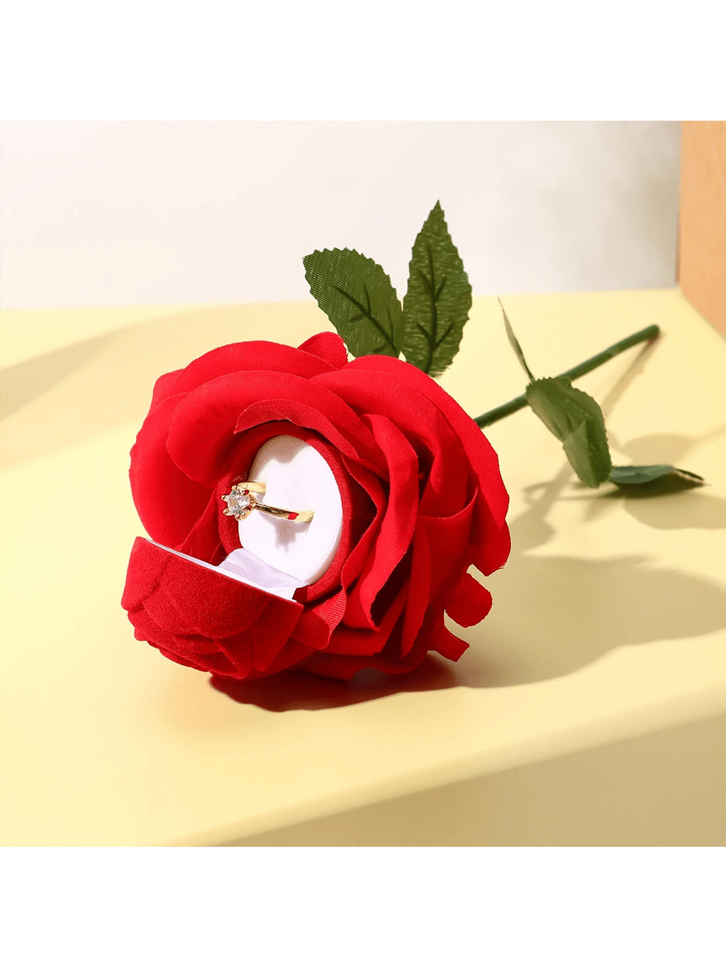 14533 1b-063 Caja De Anillo Diseño Rosa 1 Pza