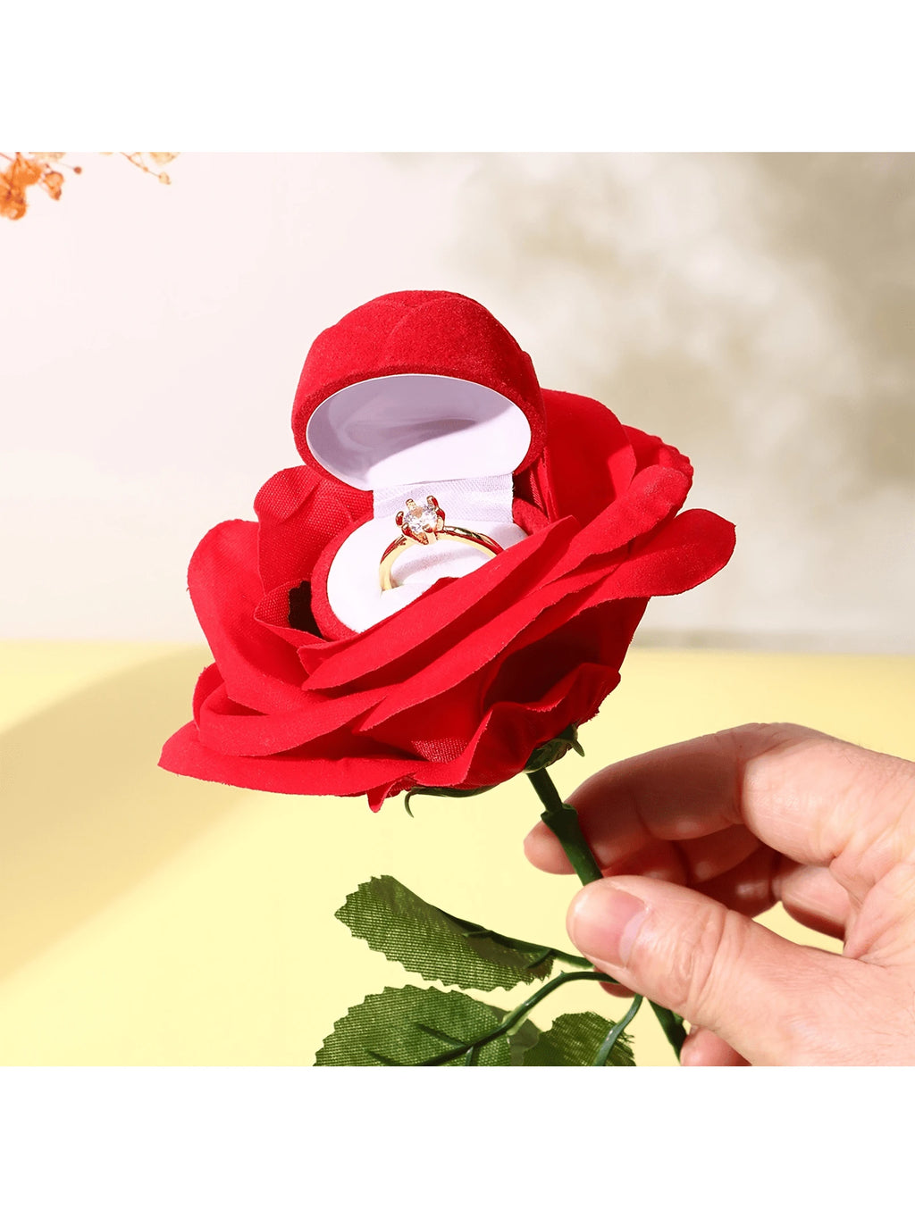 14533 1b-063 Caja De Anillo Diseño Rosa 1 Pza