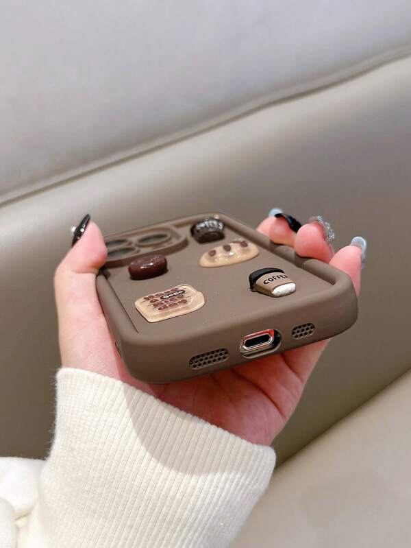 6802 2t-014 Caso Suave Del Teléfono Con El Diseño Del Té De La Tarde Con Bordes Redondeados De Pulverización De Aceite Y Pasta De Jabón Compatible Con Iphone