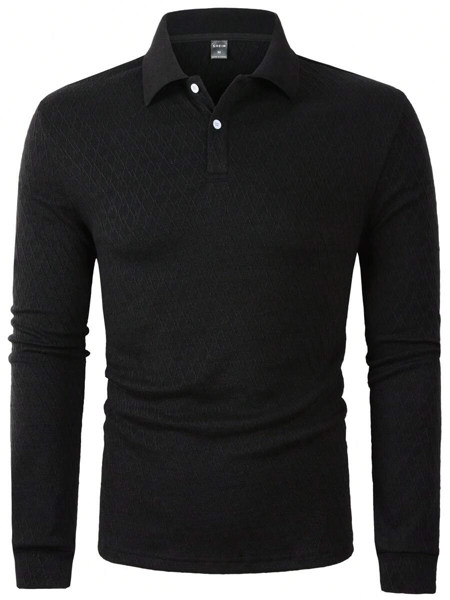 11055 1t-396 Camisa polo unicolor con botón