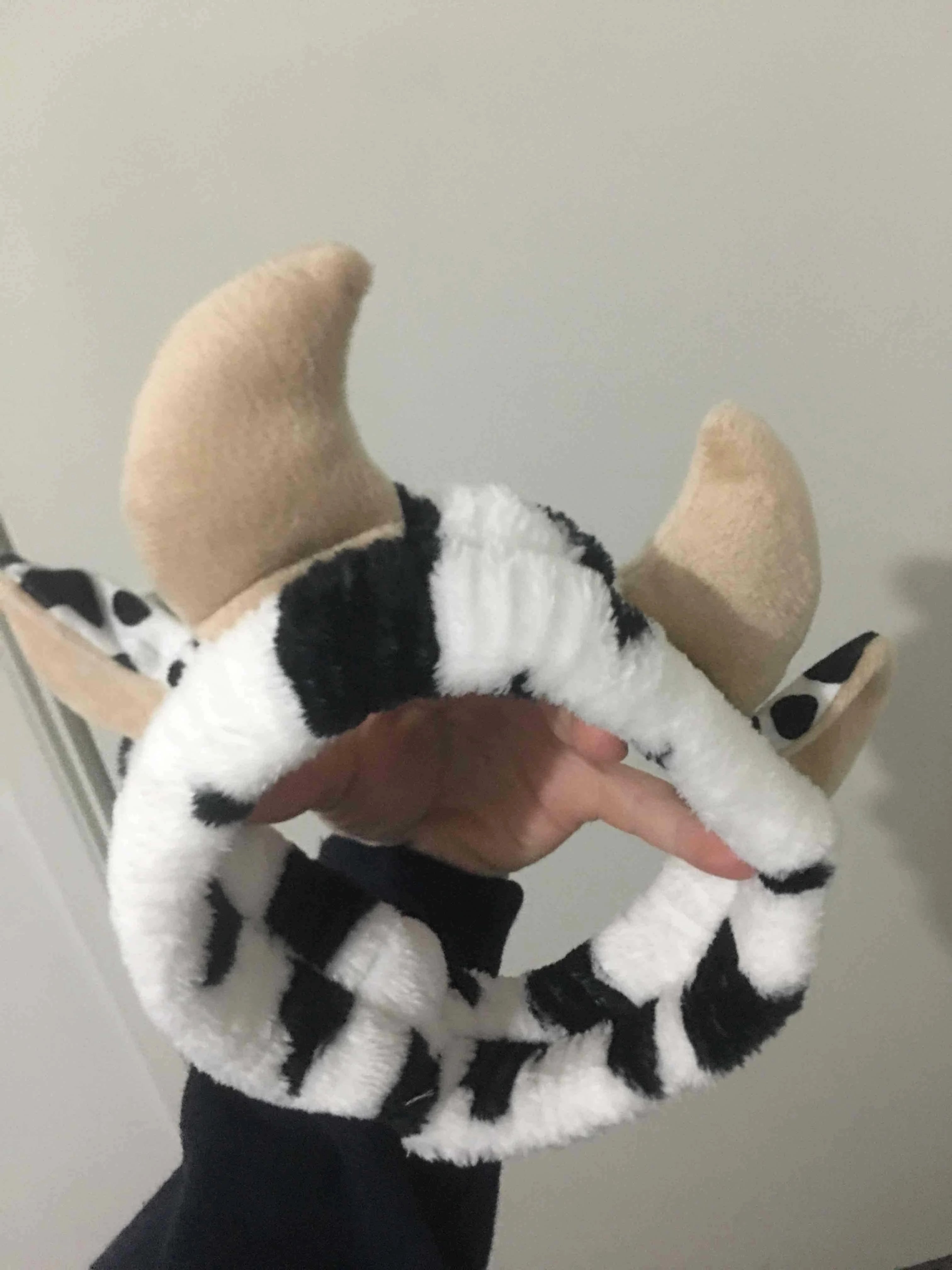6325 Una pieza Diadema multifuncional cara lavado & Maquillaje con con diseño de vaca