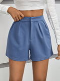 10253 1t-395 Shorts de pierna ancha con fruncido