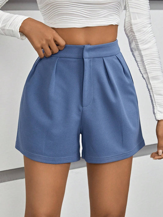 10253 1a-143 Shorts de pierna ancha con fruncido