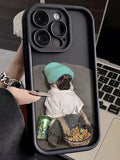 6803 a10-12 Funda De Teléfono Con Diseño De Perro Anticaída De Silicona Bonita Para Iphone 12 Promax