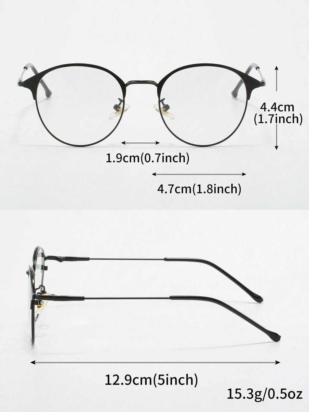 16847 1l-385 Gafas redondas metálicas 1 Pza