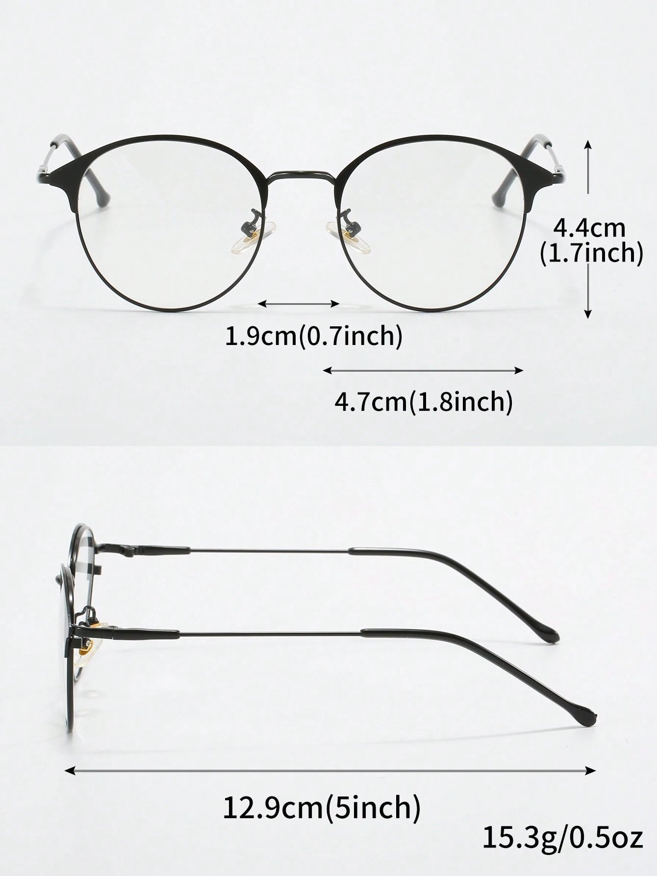 16847 1l-385 Gafas redondas metálicas 1 Pza