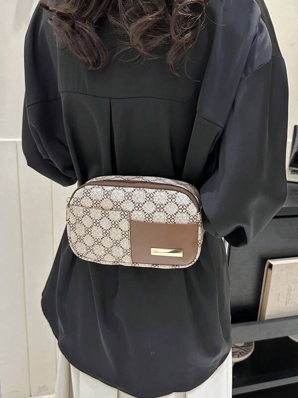 7249 1c-022 Bolso De Pecho Con Patrón De Leopardo