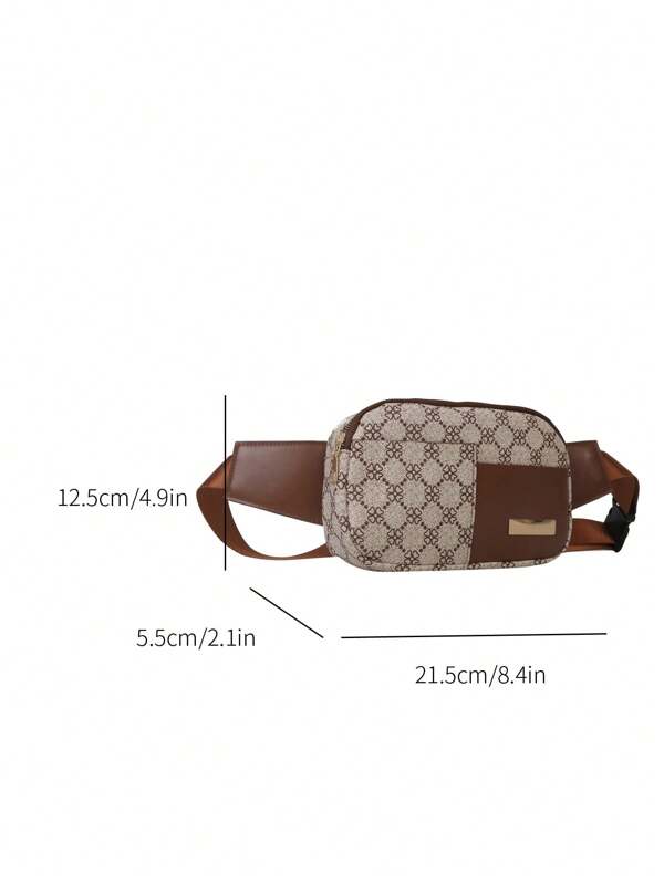 7249 1c-022 Bolso De Pecho Con Patrón De Leopardo