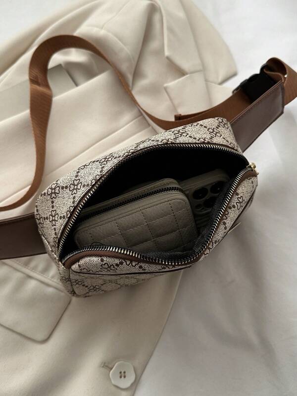 7249 1c-022 Bolso De Pecho Con Patrón De Leopardo