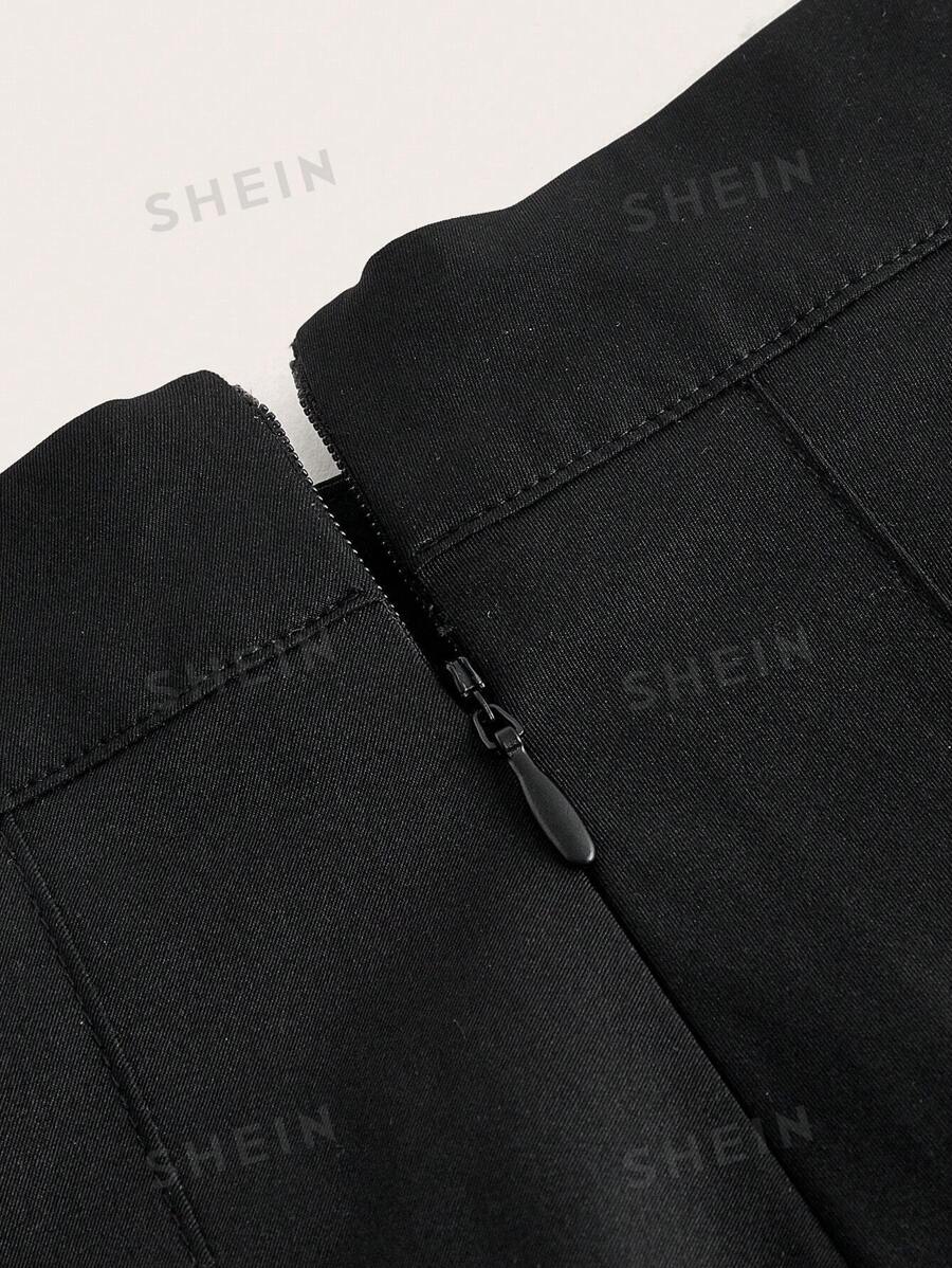 12092 1a-129 Falda fruncido unicolor