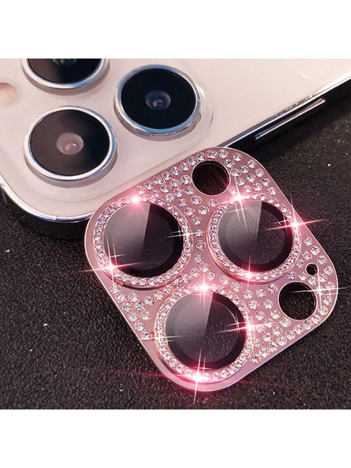 9183 2t-ProCa Protector De Lente De Cámara Con Diamantes De Imitación