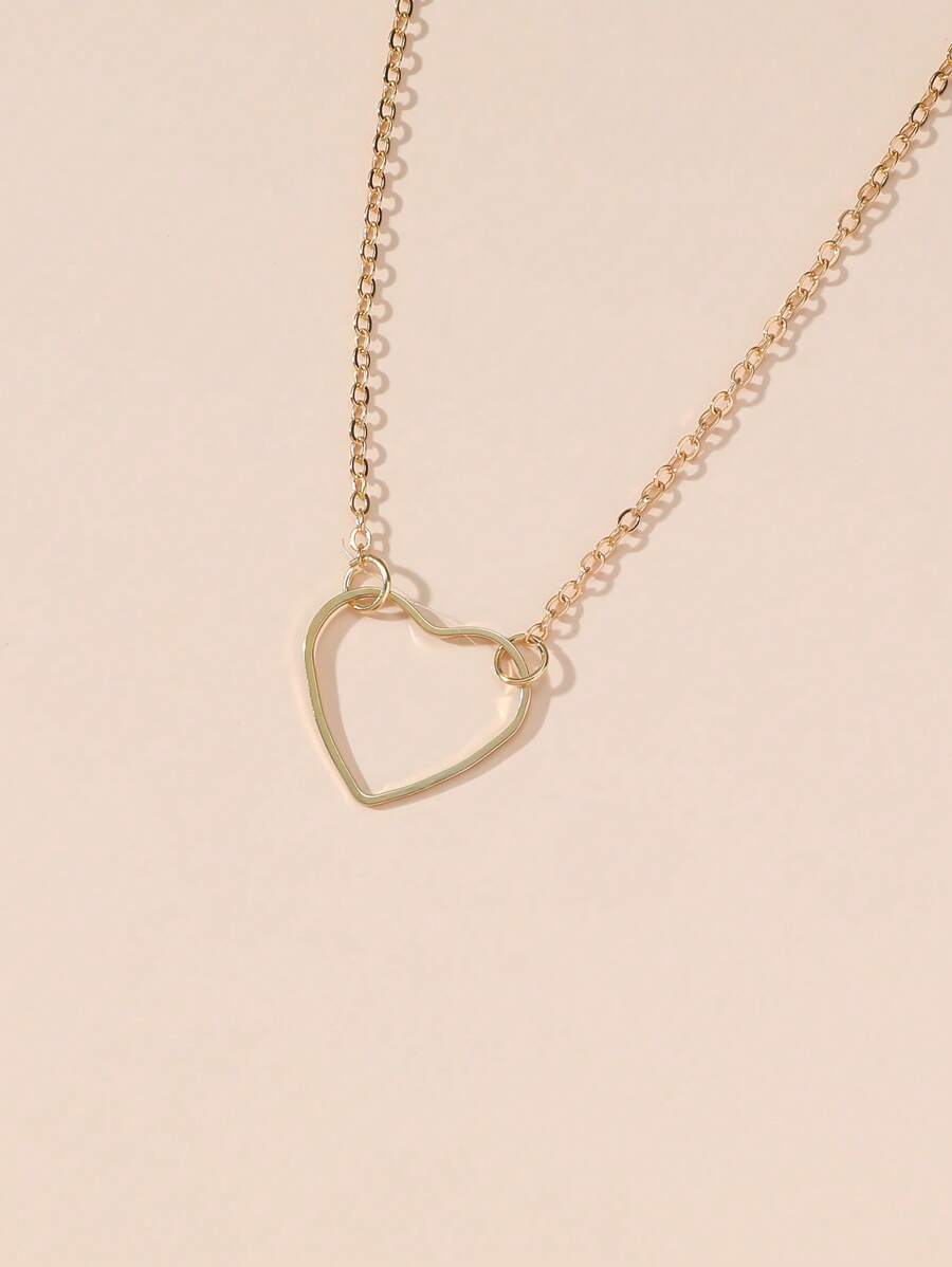 11231 1b-055 1 Pieza Nuevo Cinturón De Cadena De Cintura Versátil Con Decoración En Forma De Corazón Simple Y De Moda