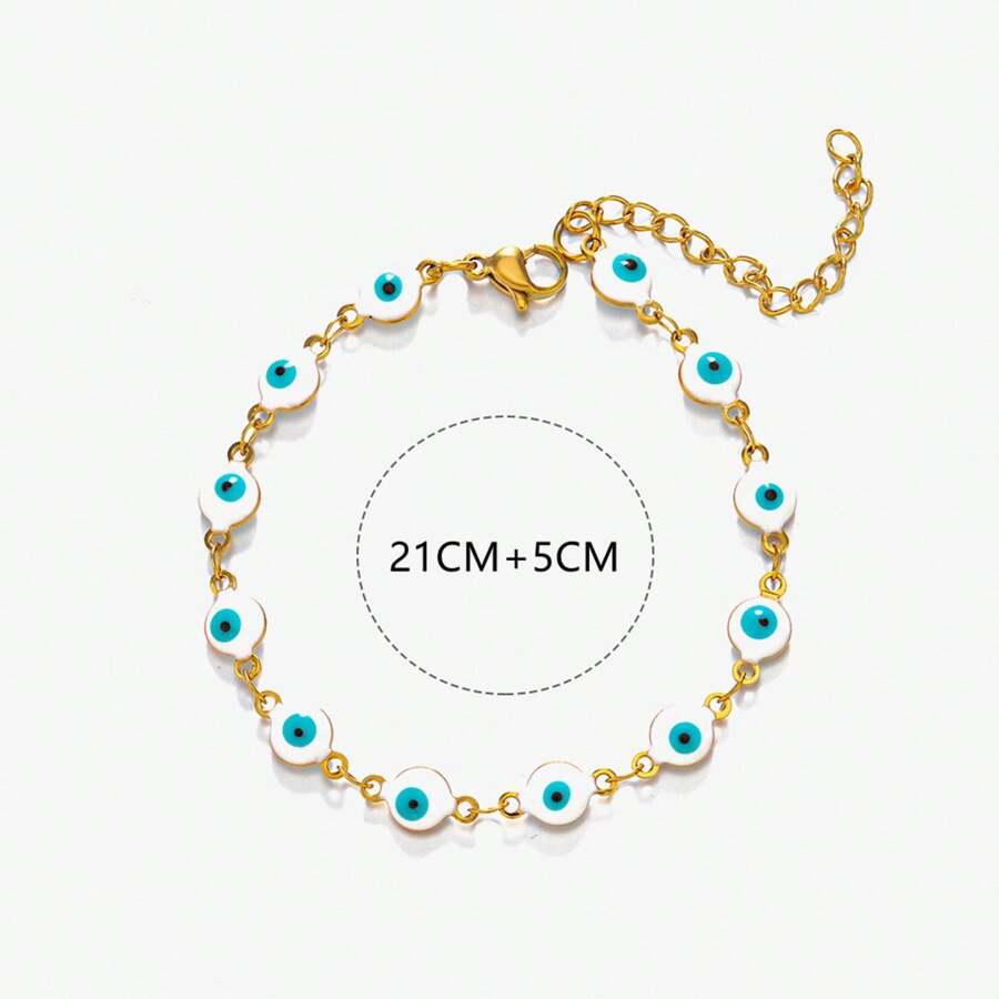 9069 1b-054 Tobillera De Ojo De Diablo De Personalidad De Moda