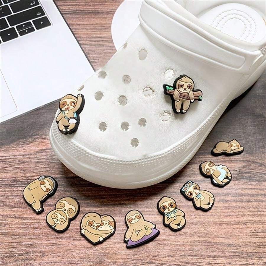 6998 1b-01-04 Set 10 Piezas Decoración De Zapatos Crocs